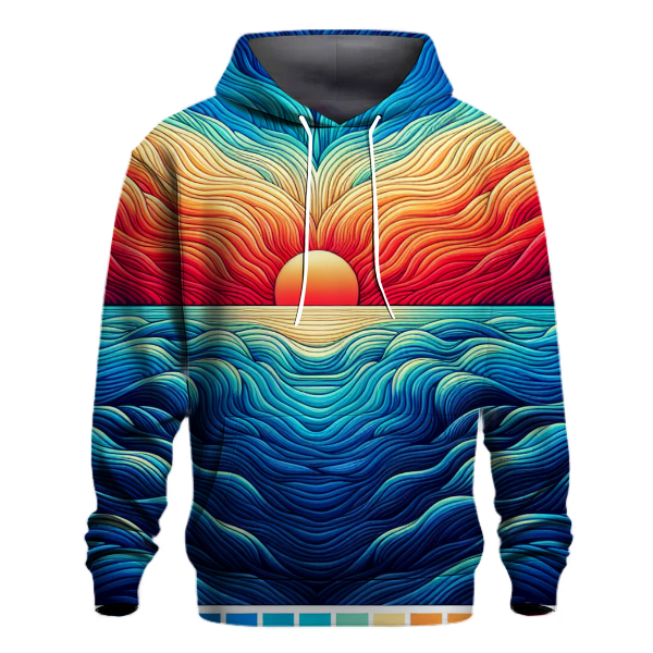 Ocean Sunset Cascade Hoodie