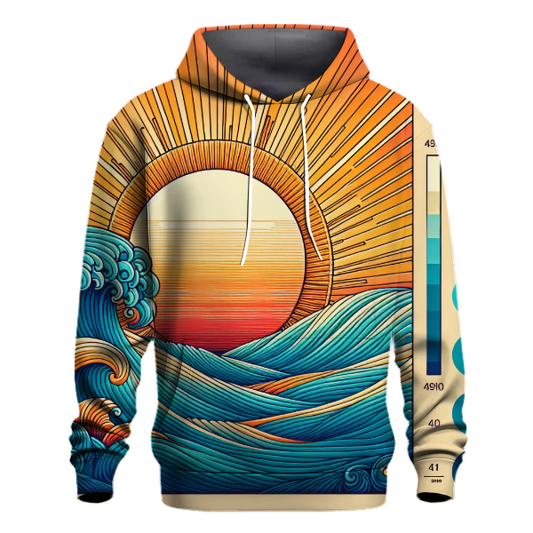 Oceanic Sunrise Whirl Hoodie