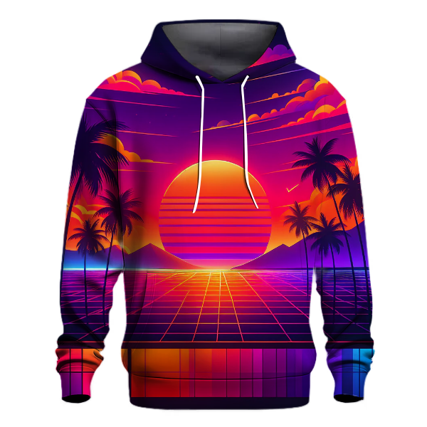 Retro Neon Sunset Hoodie