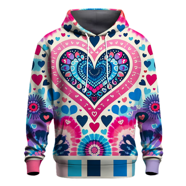 Chic Tie-Dye Heart Hoodie