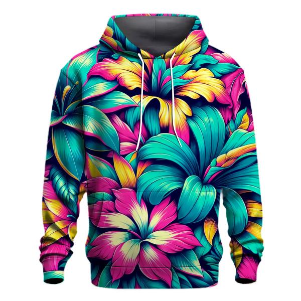 Neon Floral Paradise Hoodie