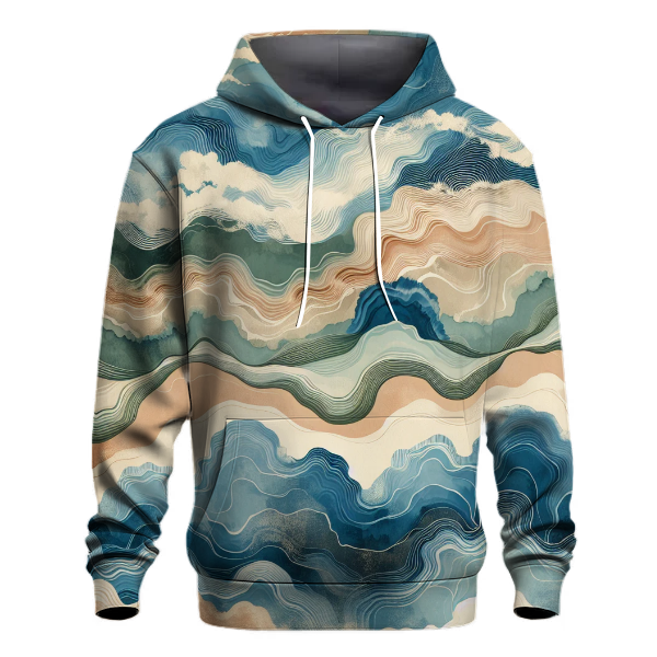 Tranquil Beach Waves Hoodie