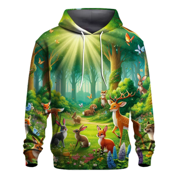 Charming Woodland Creature Escape Hoodie