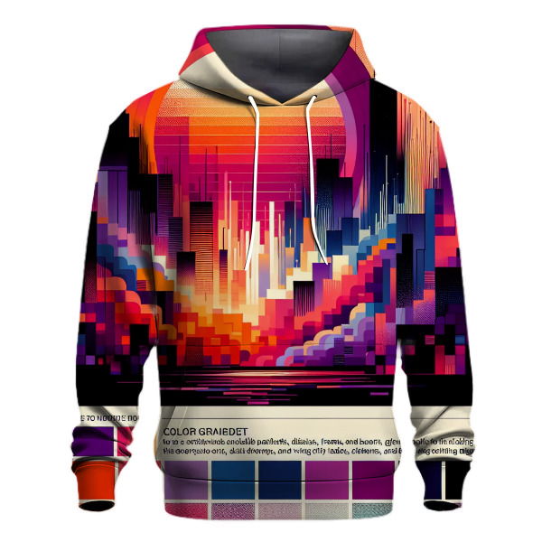 Urban Sunset Gradient Design Hoodie