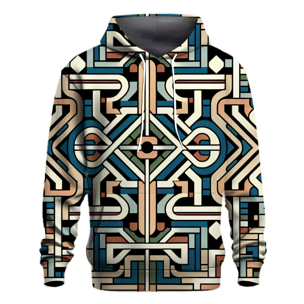 Retro Geometric Illusions Hoodie