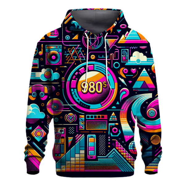 Colorful 80s Collage Hoodie