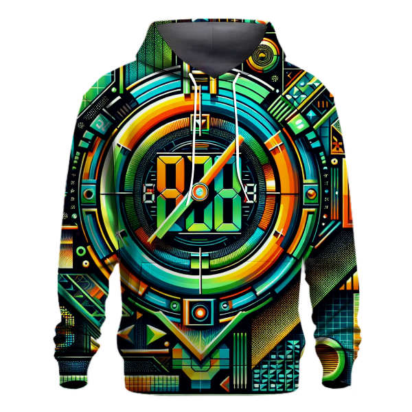 Digital Clock Iconography Hoodie