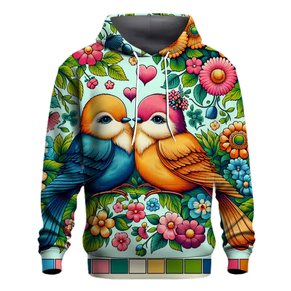 Retro Love Birds Hoodie