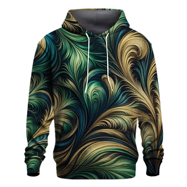 Peacock Plume Tie-dye Design Hoodie