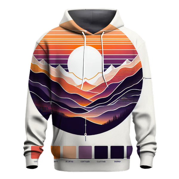 Retro Mountain Sunset Hoodie