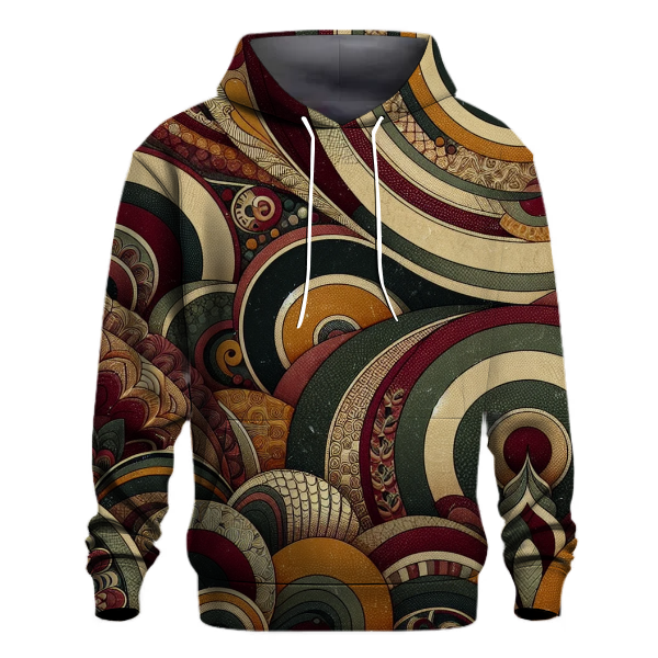 Chic Retro Floral Hoodie