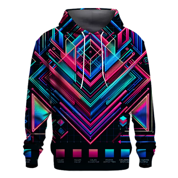Neon Grid Extravaganza Hoodie
