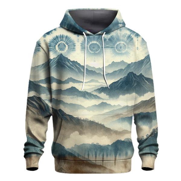 Serene Mountain Tie-dye Hoodie