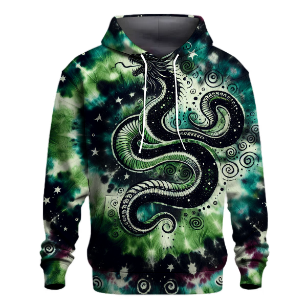 Cosmic Serpent Tie-dye Hoodie