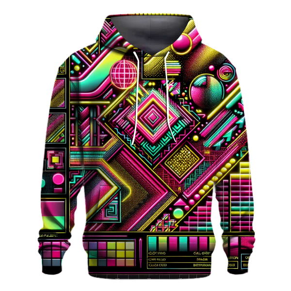 Neon Floral Fusion Hoodie