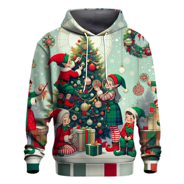 Whimsical Holiday Elves Hoodie