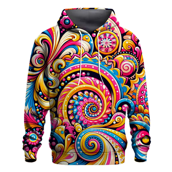 Festive Carnival Tie-dye Design Hoodie