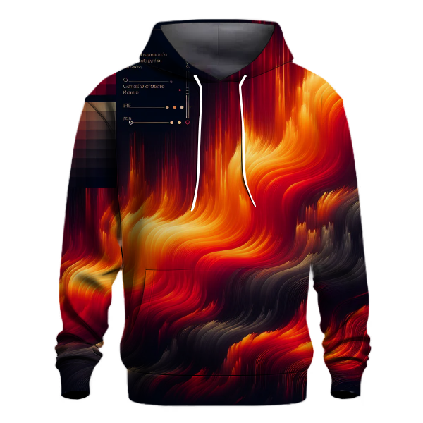 Fiery Sunset Gradient Design Hoodie