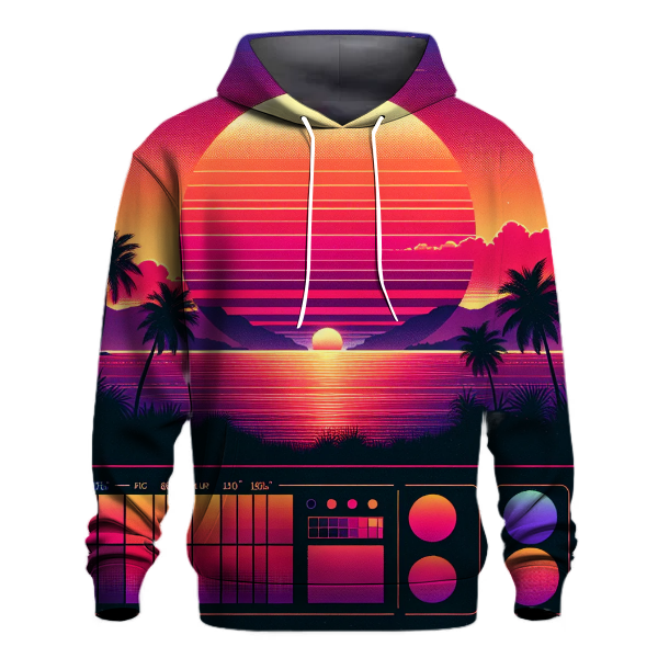 Electric Sunset Palm Hoodie