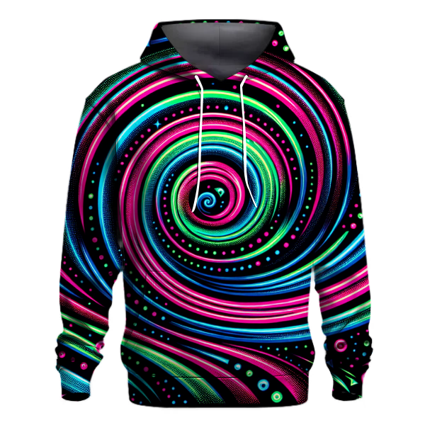 Neon Spiral Dreams Hoodie