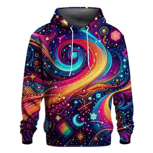 Galactic Neon Drift Hoodie