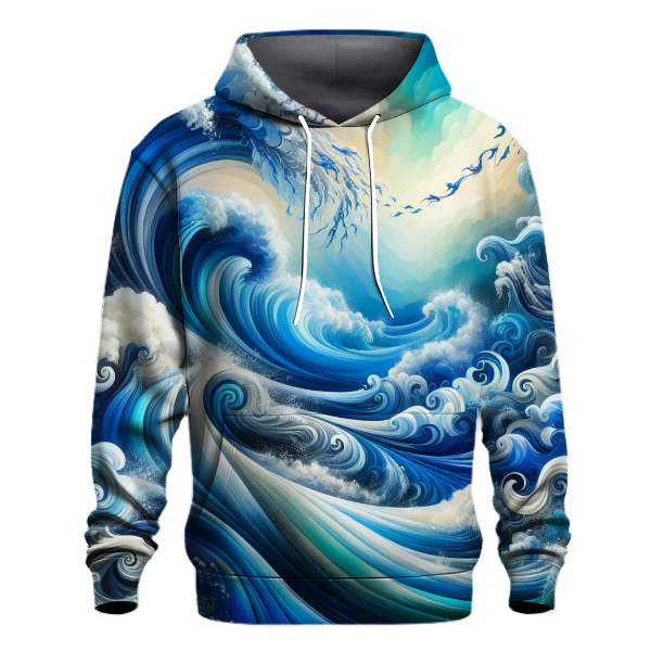 Dynamic Artistic Waves Hoodie