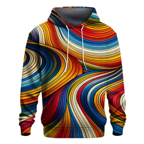 Retro Rainbow Lines Hoodie