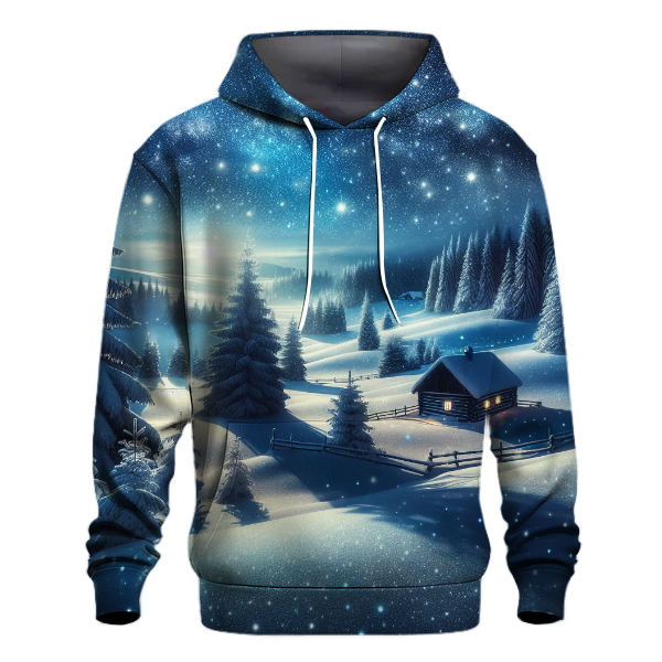 Snowy Night Silhouettes Hoodie