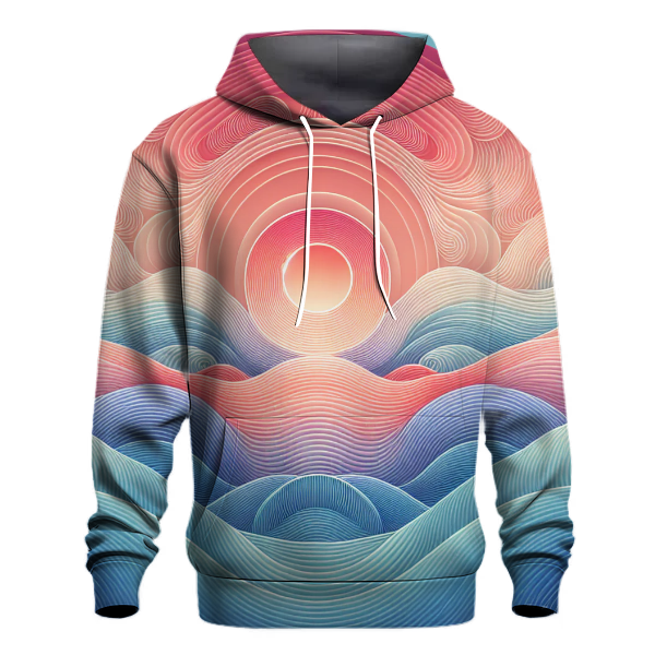 Seaside Twilight Waves Hoodie