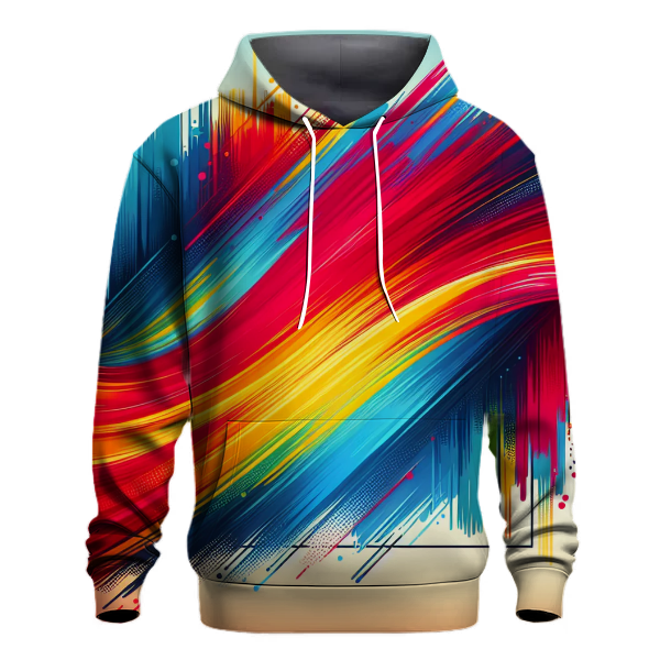 Artistic Brushstroke Gradient Hoodie
