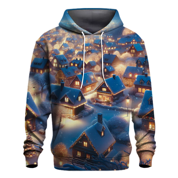 Glistening Snowy Village Hoodie