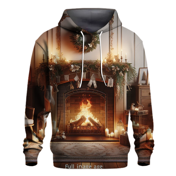 Festive Fireplace Ambiance Hoodie
