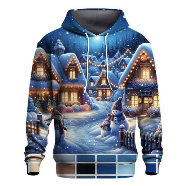 Lovely Christmas Village Scene Hoodie