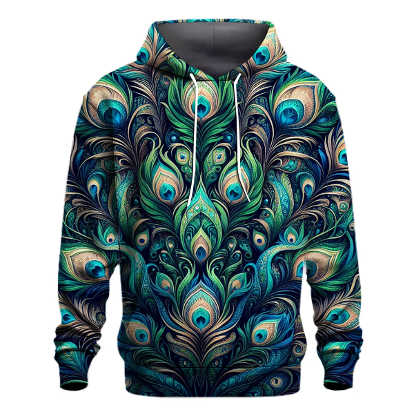 Peacock Feathers Elegance Hoodie