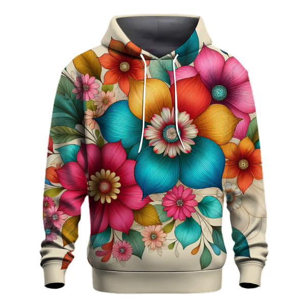Peaceful Floral Grove Hoodie