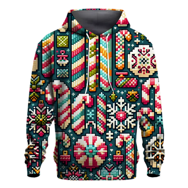 Whimsical Candy Cane Wonderland Design Hoodie