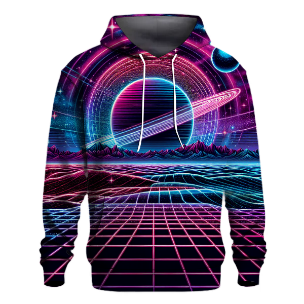 Galactic Neon Horizon Hoodie