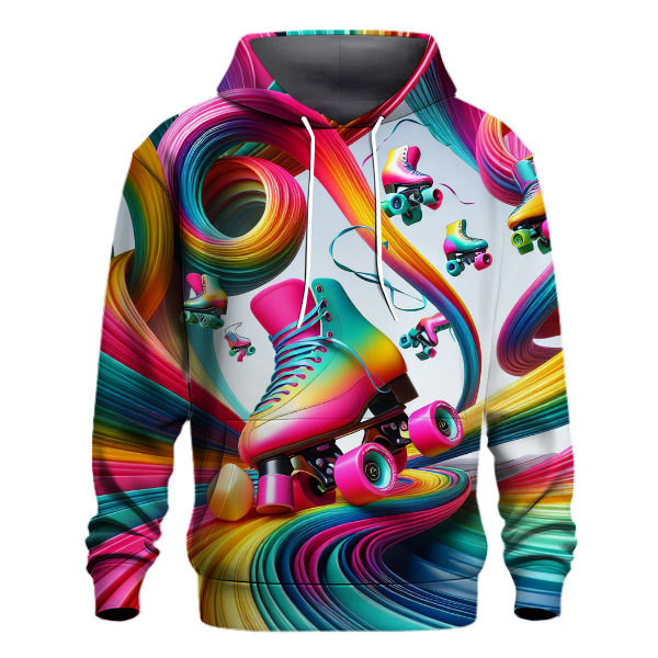 Colorful Retro Roller Skate Hoodie