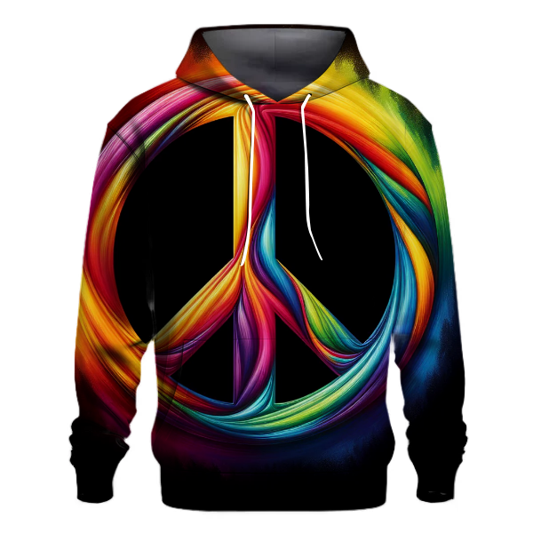 Rainbow Peace Sign Hoodie