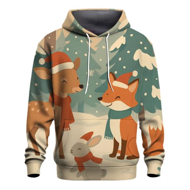 Festive Forest Animals Hoodie