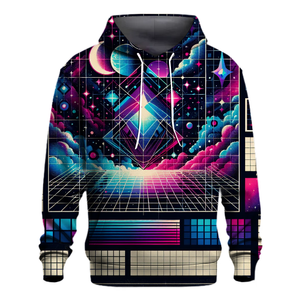 Futuristic Grid Space Hoodie
