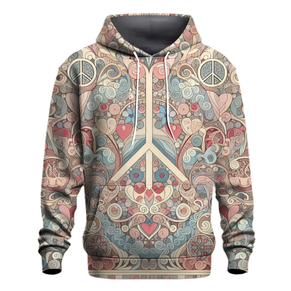 Peace and Love Tapestry Hoodie