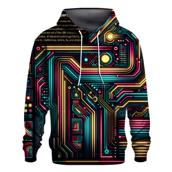 Futuristic Neon Tracks Hoodie