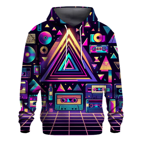 Retro 80s Neon Vibe Hoodie