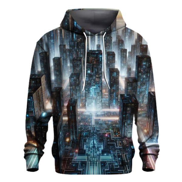 Futuristic Cyber Circuit Hoodie
