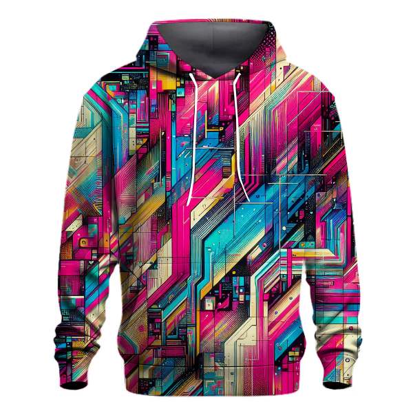 Glitchy Abstract Art Hoodie