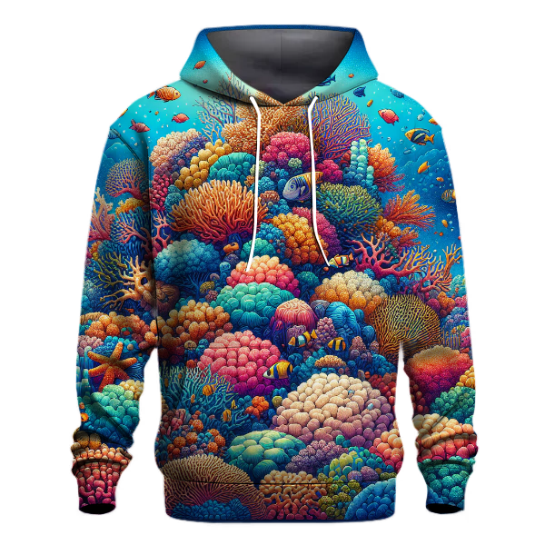 Radiant Coral Reef Hoodie