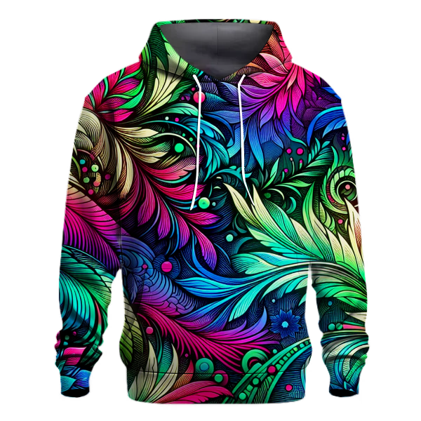 Neon Jungle Pulse Tie-Dye Hoodie