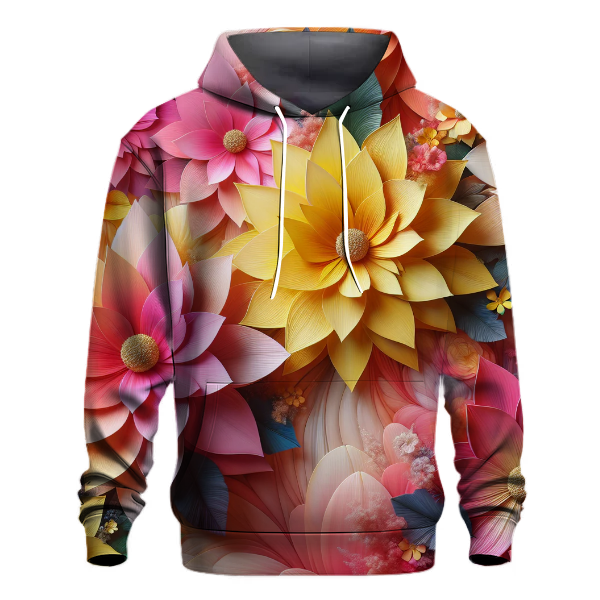 Bold Flower Burst Hoodie