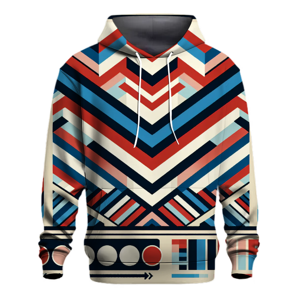Vintage Chevron Waves Hoodie